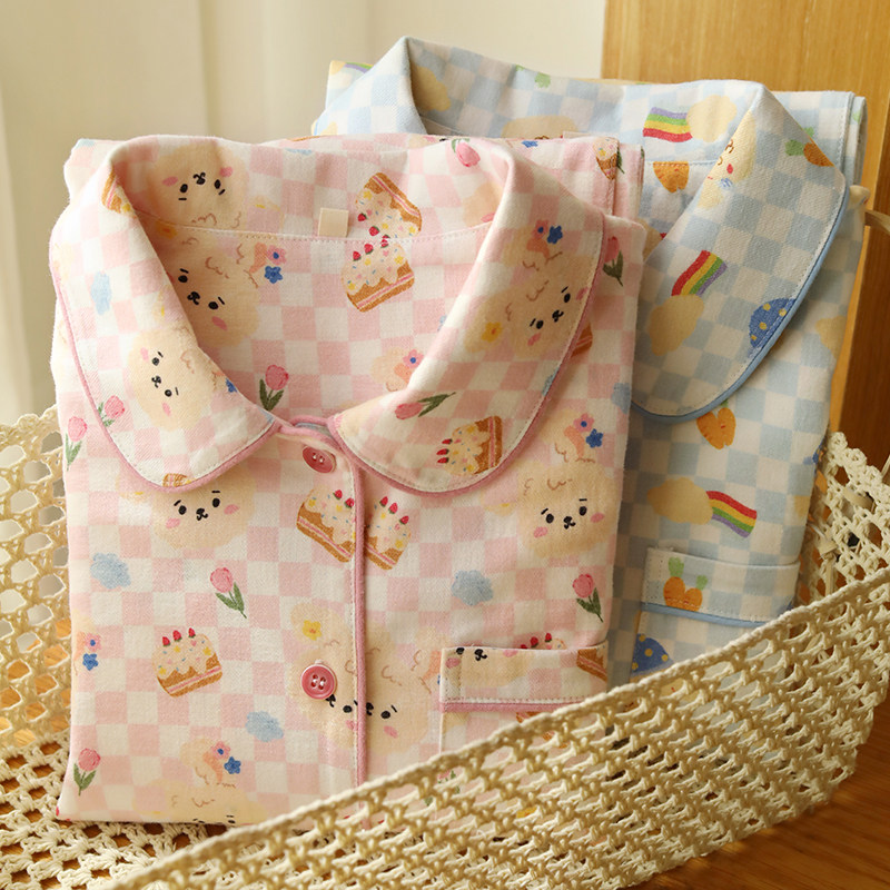 可爱卡通睡衣女秋冬季2025新款布料100全棉长袖家居服套装可外穿,淘宝优惠券,粉丝福利购,淘宝优惠卷