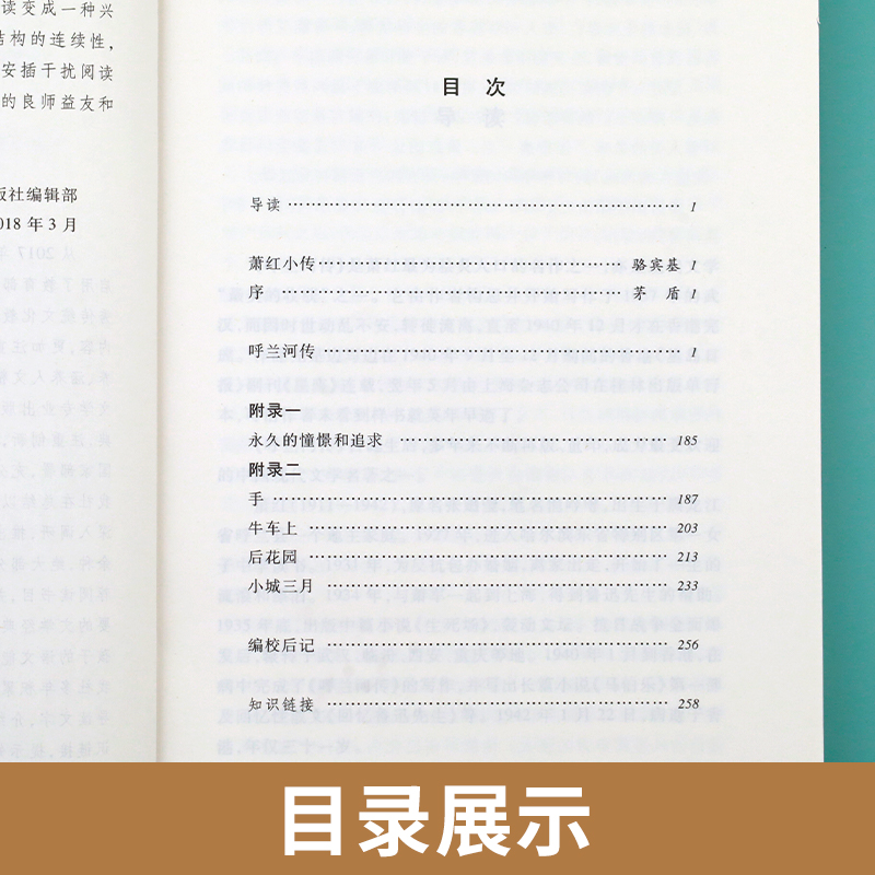 呼兰河传 萧红著正版五年级下册 人民文学出版社 青少年版无删减 5六年级必读课外书无障碍阅读老师推荐呼兰河转完整版包邮 - 图0