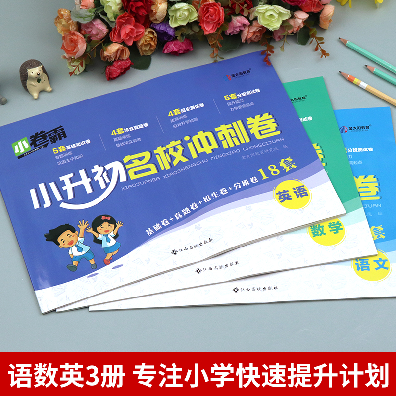 小升初真题卷2024人教版必刷题冲刺新卷 六年级下册试卷总复习资料语文数学英语知识点汇总专项训练练习题正版金太阳模拟卷子 卷霸