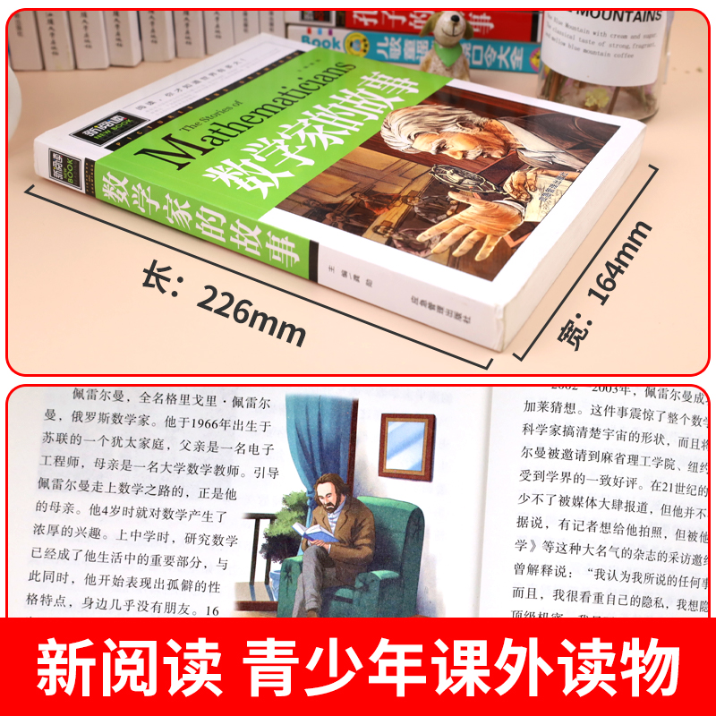 数学家的故事 小学生一二三四年级必读课外阅读书籍 彩插珍藏版名人故事 6-9-12岁青少年版科学家传记 小数学家应该知道的数学故事 - 图0