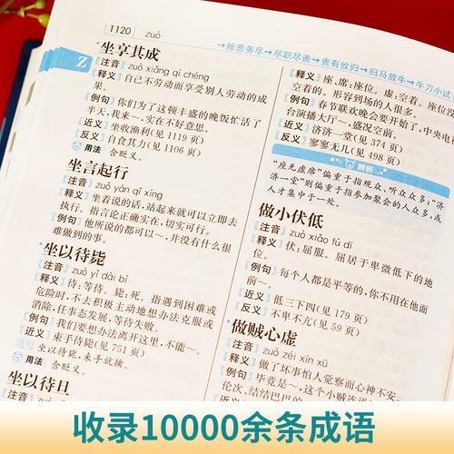 成语大词典正版2024年小学生初高中生专用成语训练积累大全书籍多功能中国新华现代汉语成语大辞典字典分类汇总四字2023带解释词语