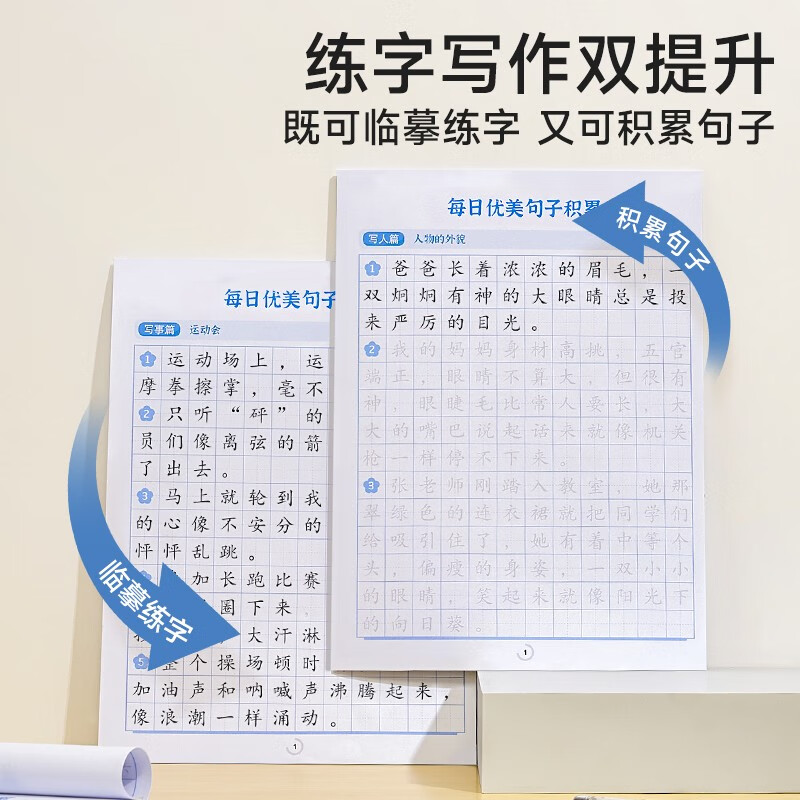 时光学每日优美句子积累大全小学生每日一练字神器字帖每日晨读好词好句好段积累本句式强化训练一二三四五六年级通用作文书人教版 - 图1