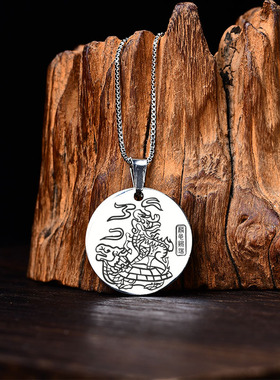 2026马年属羊吉祥黑曜石吊坠