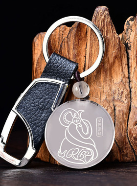 2026马年属牛白水晶灵蛇吊坠