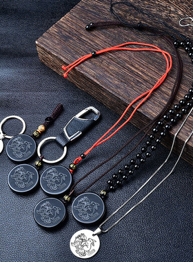 2026马年属狗鸿兔谛听黑曜石吊坠