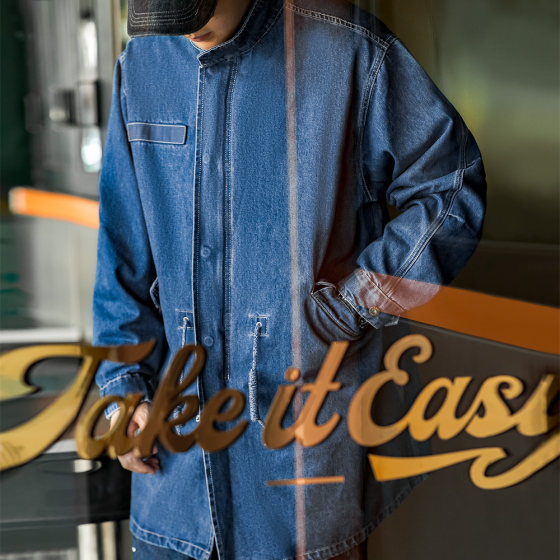 Madden Workwear M65 Denim Denim Windbreaker