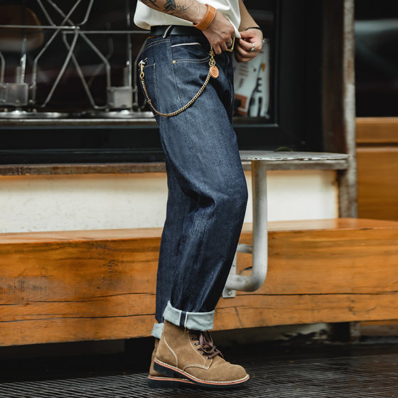 Twill denim selvedge jeans