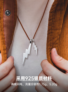 马登工装复古925纯银毛衣项链