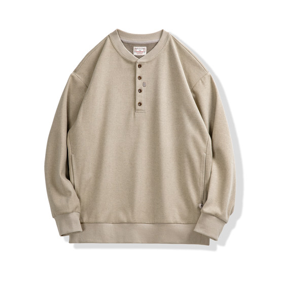 Madden Workwear American Casual Henley Neck Sweatshirt