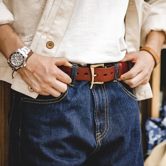 Madden Workwear American Retro Style Brass Copper Belt