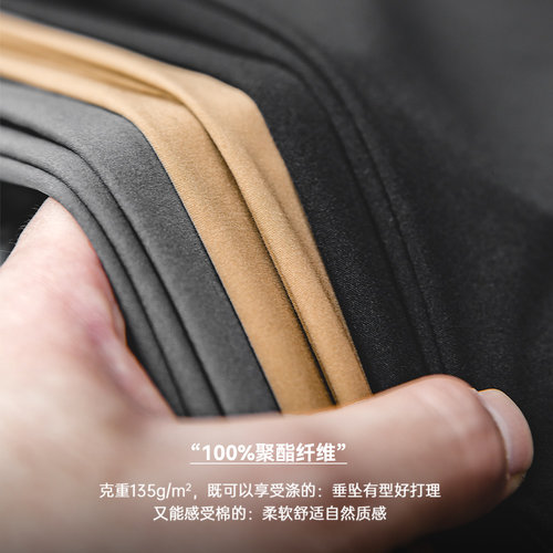 马登工装轻美式四面弹垂感抗皱休闲裤薄款直筒锥形西装长裤子男秋 - 图0