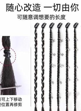 爵士舞假发辫子Y2K风格编发装饰双马尾头饰欧美风时尚发饰拳击辫