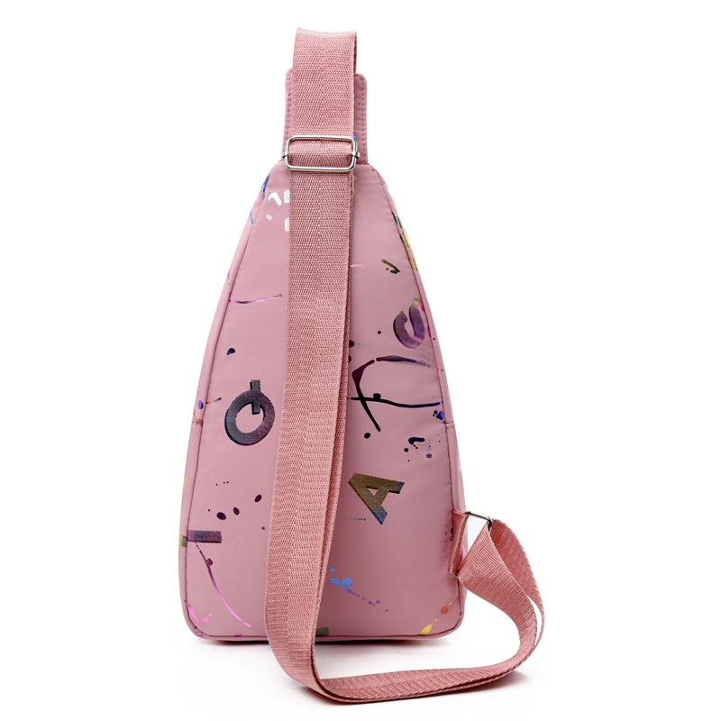 胸包女士百搭新款潮牛津布单肩斜跨包时尚旅游胸前小背包斜挎女包 - 图3