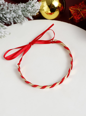 欧美跨境饰品ins彩色丝带手环女