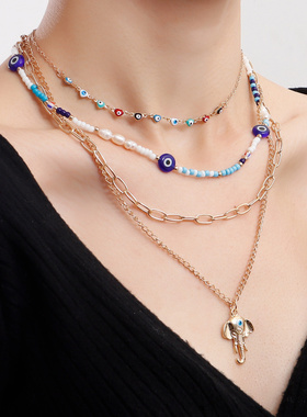 欧美跨境饰品波西米亚街拍唯美多