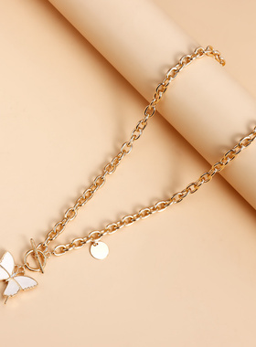 欧美外贸饰品简约白色蝴蝶仿贝母