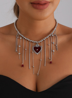 欧美跨境饰品暗黑少女系荆棘爱心