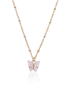 欧美跨境饰品纯色亚克力白色蝴蝶