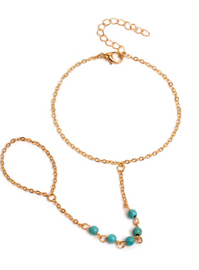 欧美跨境饰品时尚简约简单松石手