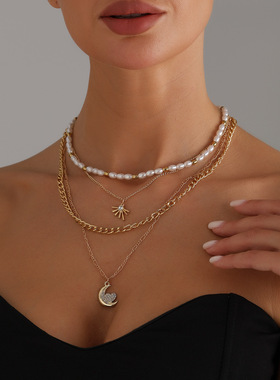 欧美跨境饰品复古性感风necklace