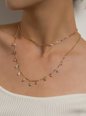 欧美跨境饰品时尚简约糖果色五彩