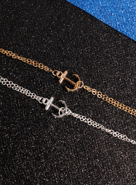 女士春季新款合金简约便宜船锚手