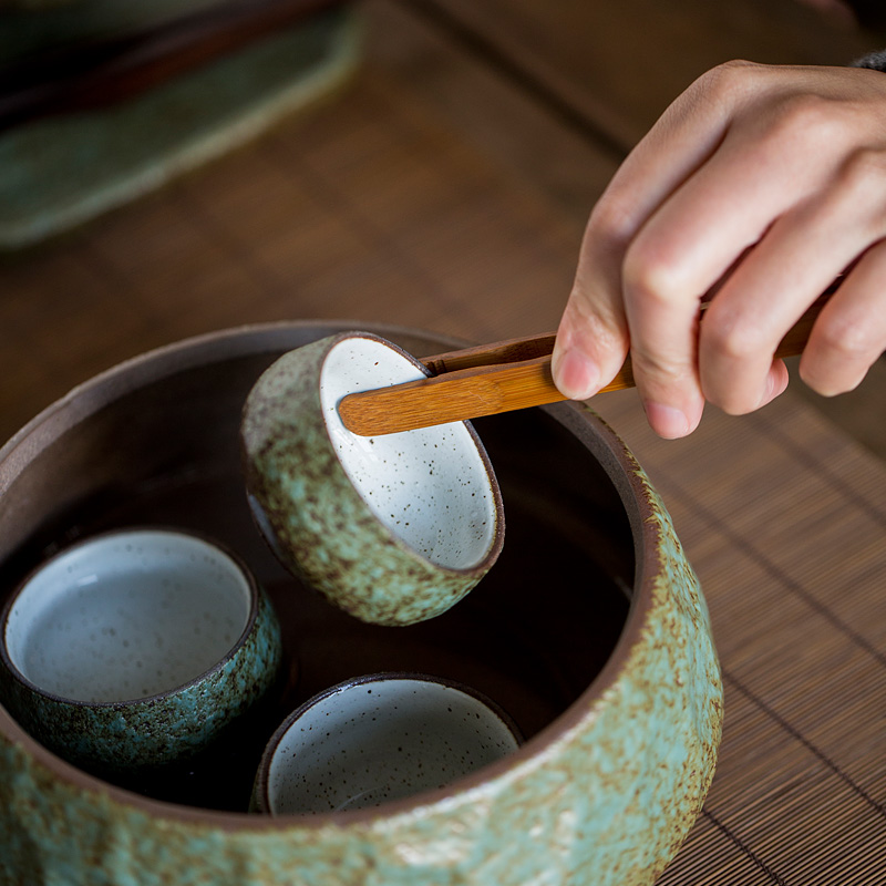 唐典竹制茶夹茶杯夹碳化竹防烫竹夹品茗杯镊子洗杯夹茶六君子配件-图1