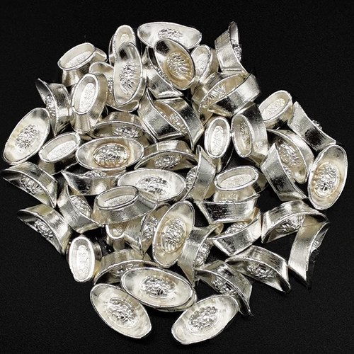 元宝金元宝银元宝大小号实心合金复古袖珍小元宝供奉用品家居摆件 - 图2