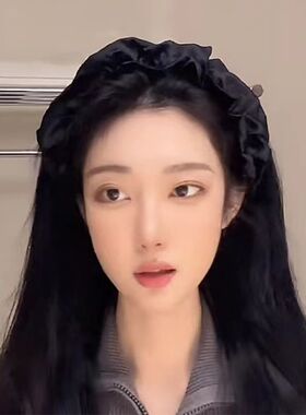 洗脸蝴蝶结黑色头箍发卡百搭