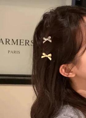 金属蝴蝶结发夹甜酷少女小号刘海夹发卡边夹碎发夹子鸭嘴夹发饰品
