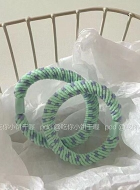 扭扭少女心~多巴胺春日限定彩色日韩清新耐用发绳撞色皮筋扎头发