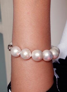 皱皮天然爱迪生珍珠手链