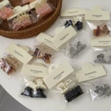 Изысканная маленькая заколка-крабик, челка, заколка для волос, аксессуар, 4 шт