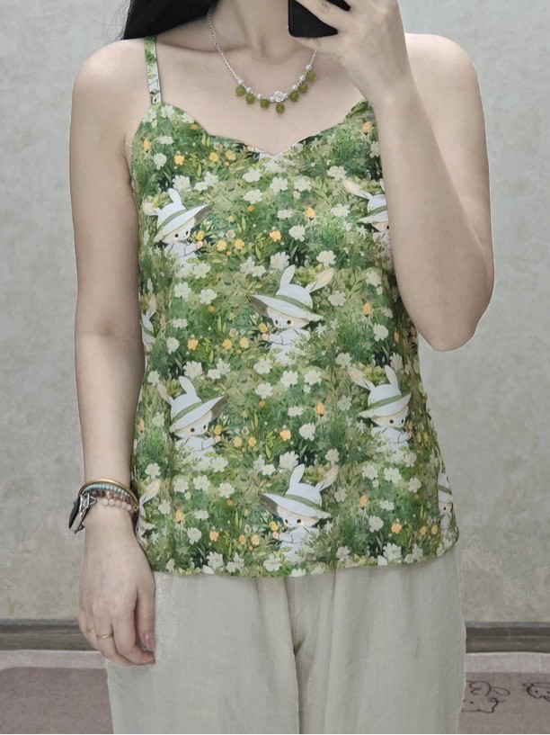 【爱丽丝兔】现货汉服花瓣领吊带透气上衣内搭背心飞机袖旋裙套装,淘宝优惠券,粉丝福利购,淘宝优惠卷