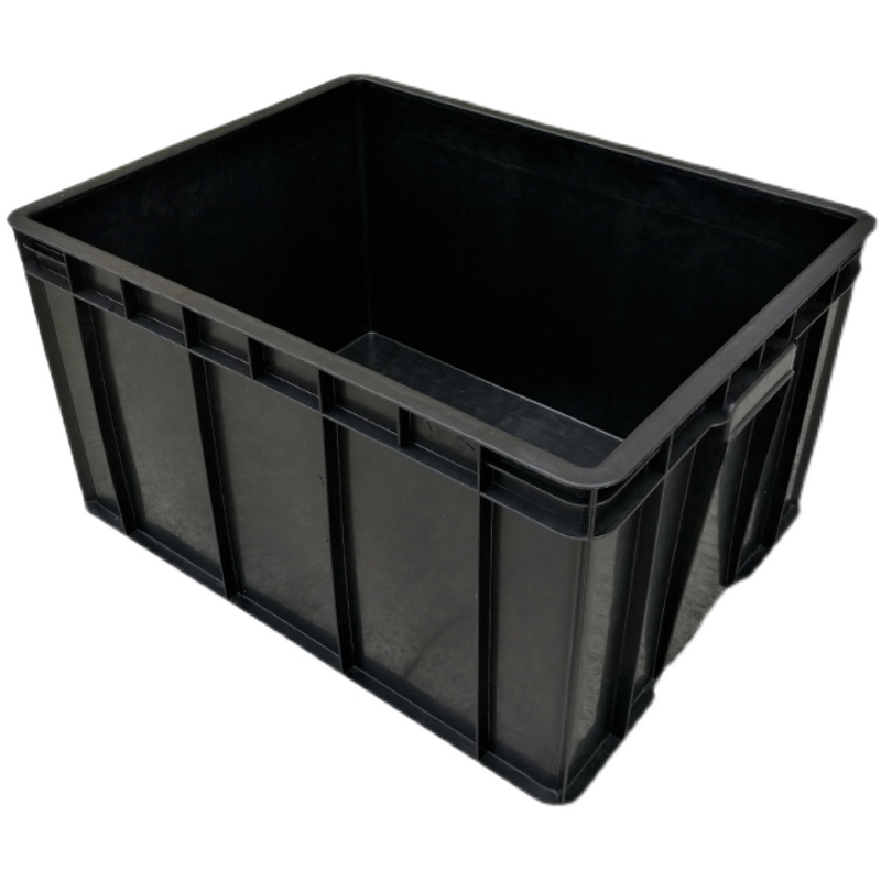 塑料黑色导电物流箱加厚款物料胶箱隔板刀卡配盖防静电周转箱 - 图3