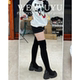 Wen Yuyu elastic leggings to increase the height and slimming over-the-knee boots
