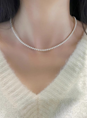 珍珠项链法式气质高级感