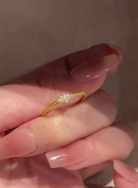 轻奢小众闪钻星芒戒指