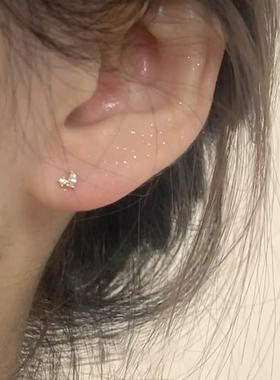 韩系精致小巧闪钻小鼻嘎耳钉