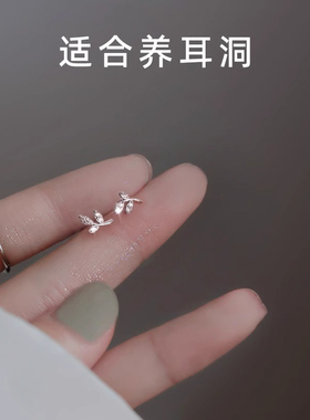 养耳洞精致小巧橄榄枝耳钉