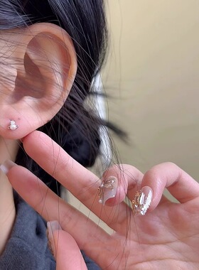 925银针迷你星球珍珠耳钉