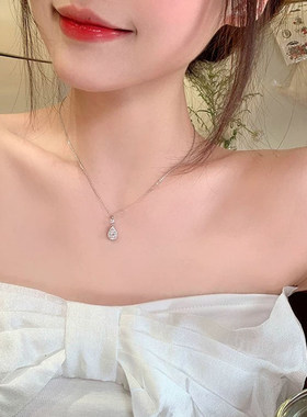 闪锆水滴项链轻奢小众