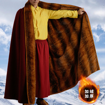 (Cashmere) Lama Grand Aoka Thickening of the Great Cloak Monk Costume to take a cape and a monk to stay warm in winter Tibet