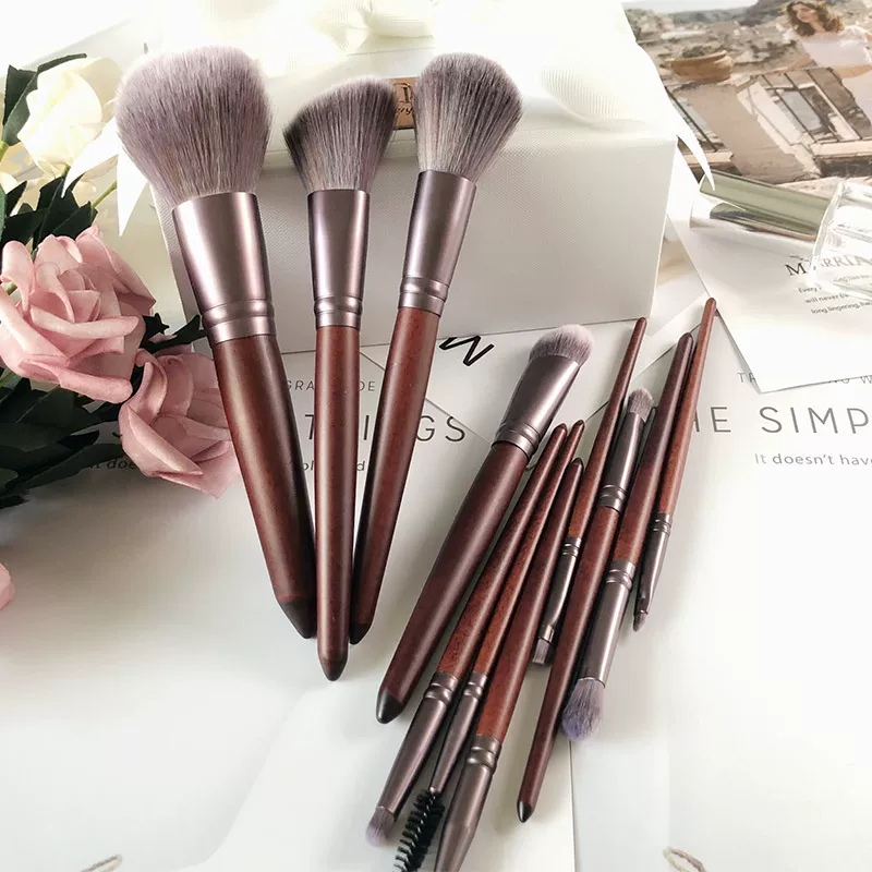 Brush, foundation, face blush, 11 pieces, for beginners, full set