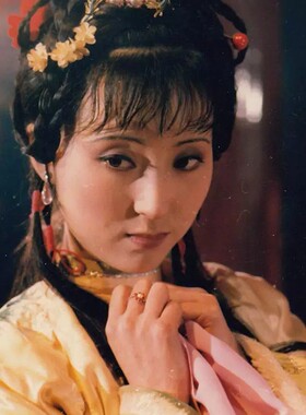古法烧蓝红色花仿珍珠戒指小众珍珠小花造型开口戒指女士国风首饰