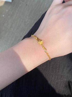 优选高级感黄金色满天星星手链