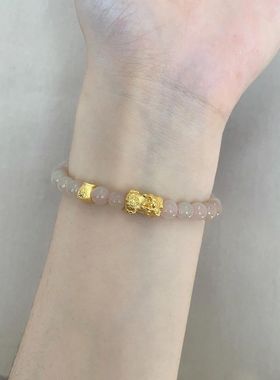 金色貔貅宝宝小福袋仿和田钰手链女新款本命年手串礼物送女友手饰