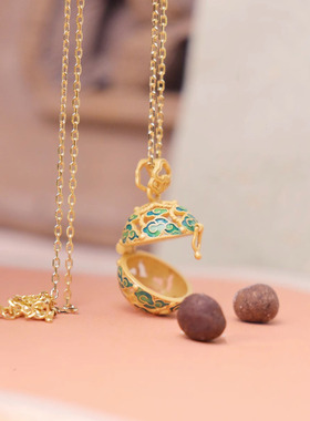 优选镂空香裹吊坠项链香薰香丸