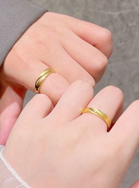 莫比乌斯环情侣戒指男女一对厮守戒求婚订婚纪念礼物送女友纪念