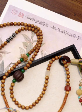 新中式国风檀木葫芦吊坠多宝长款斜挎包包链斜挎链背背链手机链女